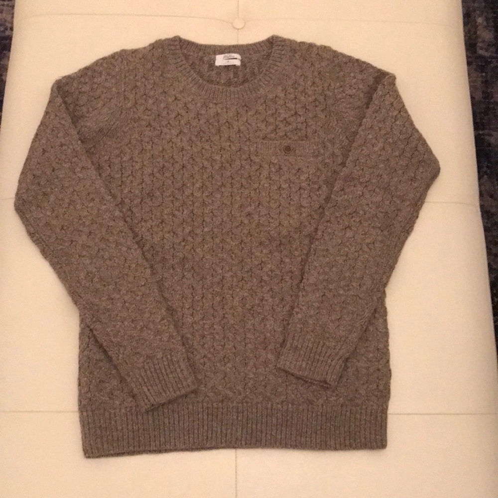 Madewell Cable Knit Sweater with pocket